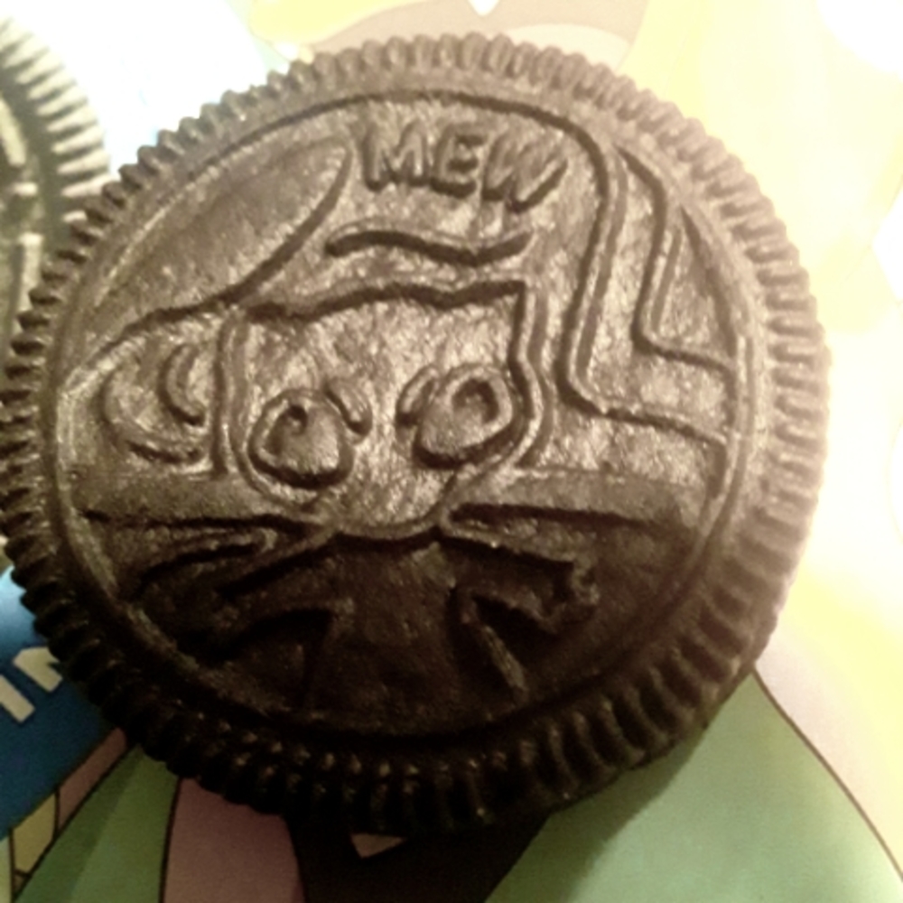 Why not everyone else is! Lol...Ultra Rare Mew Oreo Pokemon cookie...Make offer